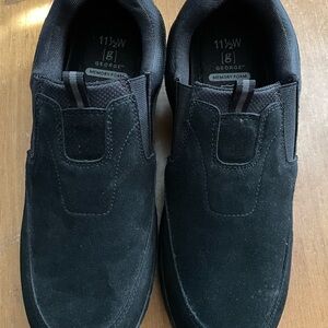 George Men's Suede Black Loafers